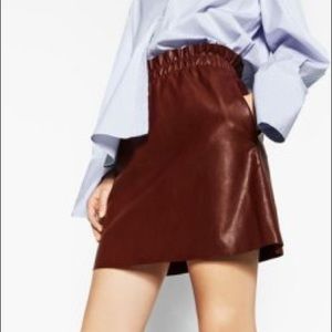 NWT ZARA FAUX LEATHER SKIRT